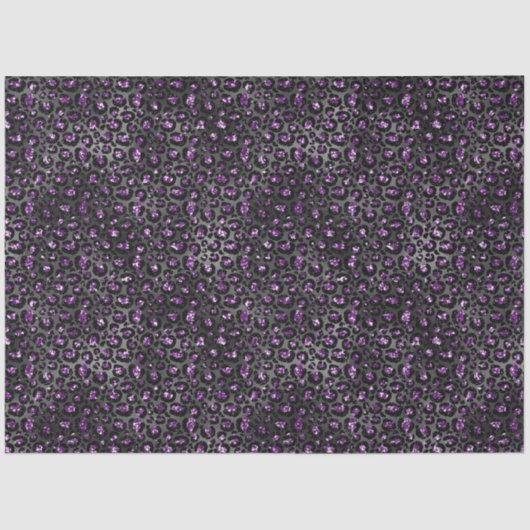 パープルブラックスパークルヒョウ柄 薄葉紙 (正面)