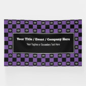 パープルブラックチェック – 企業のイベント/トレードショー 横断幕 (横)