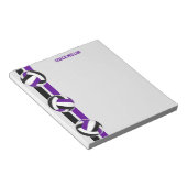 パープルブラックチームカラーバレーボールコーチカスタムー ノートパッド (アングル)