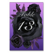 パープルブラックバラゴシック結婚ズ テーブルナンバー (裏面)