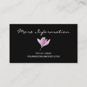 パープルブラックフローラ結婚のウェブサイト エンクロージャーカード (正面)