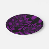 パープルブラックモダン紙プレート ペーパープレート (アングル)