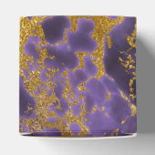パープルブラック大理石フェイク金ゴールドグリッターパターン フェイバーボックス (上部)