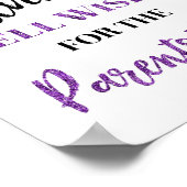 パープルブラック紙吹雪アドバイス ポスター (角)