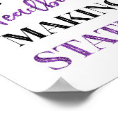 パープルブラック紙吹雪ヘッドバンド製造ステーション ポスター (角)