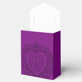 パープルブラック結婚のゴシックハート フェイバーボックス (オープン)