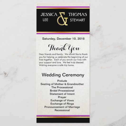 パープルブラック&金ゴールドエレガシンプルンス プログラム (正面)