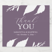 パープルブランチとバブリー結婚シャンパンステッカー スパークリングワインラベル (シングルラベル)