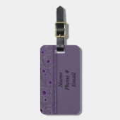 パープルブリスフローラ ラゲッジタグ (正面縦)