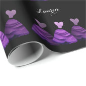 パープルブリーズメイドドレス名前をカスタムするV16 ラッピングペーパー (ロールコーナー)