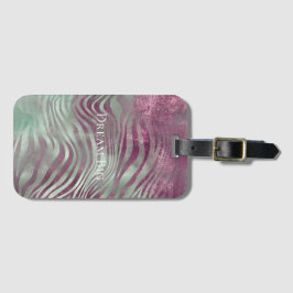 パープルブルガンディアクアミントゼブラ ラゲッジタグ