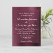 パープルブルゴーニュエレガントウェディング招待状 招待状 (スタンド正面)