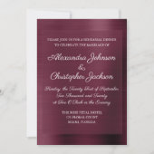 パープルブルゴーニュエレガントリハーサルディナー 招待状 (正面)