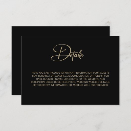 パープルブルゴーニュブラック結婚フローラ詳細 エンクロージャーカード (正面/裏面)