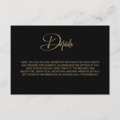 パープルブルゴーニュブラック結婚フローラ詳細 エンクロージャーカード (正面)