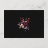 パープルブルゴーニュブラック結婚フローラ詳細 エンクロージャーカード (裏面)