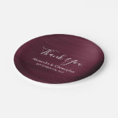 パープルブルゴーニュ結婚ーの感謝 ペーパープレート (アングル)