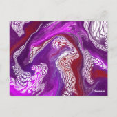 パープルブルゴーニュ絵を描ー注。ウェディング日付を保存 ポストカード (裏面)