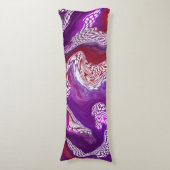 パープルブルゴーニュ赤抽象芸術流体芸術 ボディピロー (正面縦)