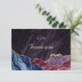 パープルブルゴーニュ青結婚瑪瑙 サンキューカード (スタンド正面)