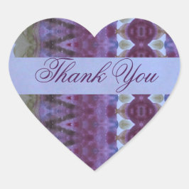 パープルブルーとマウーブ ハートシール