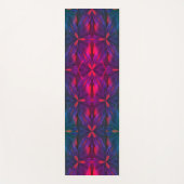 パープルブルーとレッド抽象デザイン ヨガマット (正面)