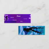 パープルブルーのダンサー スキニー名刺 (正面/裏面)