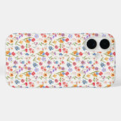 パープルブルーの野の花の水彩画 Case-Mate iPhoneケース (裏面 (横))
