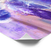 パープルブルーアイリスの花 – オリジナル絵画ズアート ポスター (コーナー)