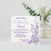 パープルブルーアイリスキュートバタフライマザーズ昼ブランチ 招待状 (スタンド正面)