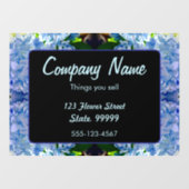 パープルブルーアジサイの花束 ウィンドウサイン (シート)