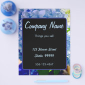 パープルブルーアジサイの花束 チラシ (シングル)