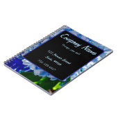 パープルブルーアジサイの花束 ノートブック (左側)