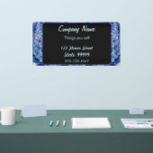 パープルブルーアジサイの花束 横断幕 (トレードショー)