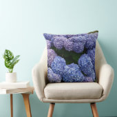 パープルブルーアジサイ装飾用クッション クッション (椅子)