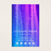 パープルブルーイヤリングネックレスジュエリーディスプレイカード (裏面)