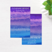 パープルブルーイヤリングネックレスジュエリーディスプレイカード (デスク)