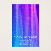 パープルブルーイヤリングネックレスジュエリーディスプレイカード (裏面)