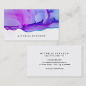 パープルブルーインクウォーター色クリエイティブディレクター 名刺 (正面/裏面)