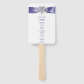 パープルブルーインフィニティハート結婚式 プログラムファン ハンドファン (裏面)