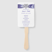 パープルブルーインフィニティハート結婚式 プログラムファン ハンドファン (正面)