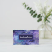 パープルブルーウォーターエレガントカラー名刺 名刺 (スタンド正面)