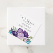 パープルブルーウォーター色のフローラ結婚ズ フェイバータグ (インサイチュ)