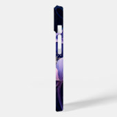 パープルブルーエレガントロータスiPhoneケース Case-Mate iPhoneケース (裏面 / 左)