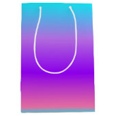 パープルブルーグラデーション ミディアムペーパーバッグ (正面)