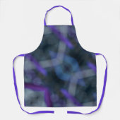 パープルブルーグレー抽象芸術ボホシック エプロン (正面)