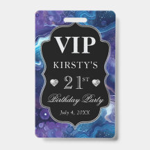 パープルブルーシテナルグリッターアゲート誕生日VIP