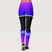 パープルブルーショーツ&ソックス – ナンバー69 – スポーツ レギンス (裏面)