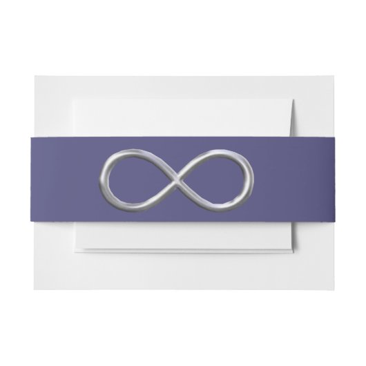 パープルブルーシルバーインフィニティホテル 招待状ベリーバンド (正面例)