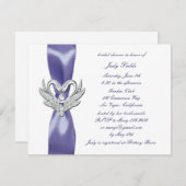 パープルブルーシルバースワンスブライダルシャワー (正面/裏面)